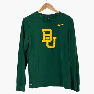 Nike Baylor Bears Long Sleeve Dri-FIT Shirt Small Green College NCAA Athletic